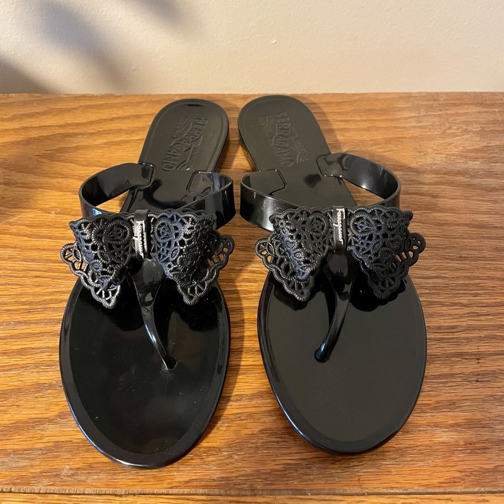 Black Salvatore Ferragamo Sandals